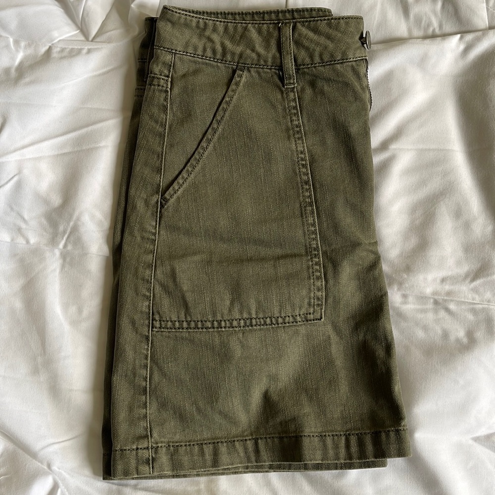 H&M Army Green Denim Skirt